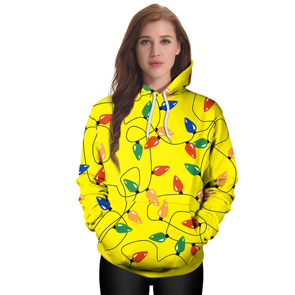 Women Christmas Casual Hoodies Print Pullover Hoodie Sweatshirt Pullover Tops