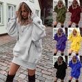 Women Fashion Solid Color Clothes Hoodies Pullover Coat Hoody Sweatshirt