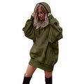Women Fashion Solid Color Clothes Hoodies Pullover Coat Hoody Sweatshirt