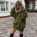 Women Fashion Solid Color Clothes Hoodies Pullover Coat Hoody Sweatshirt